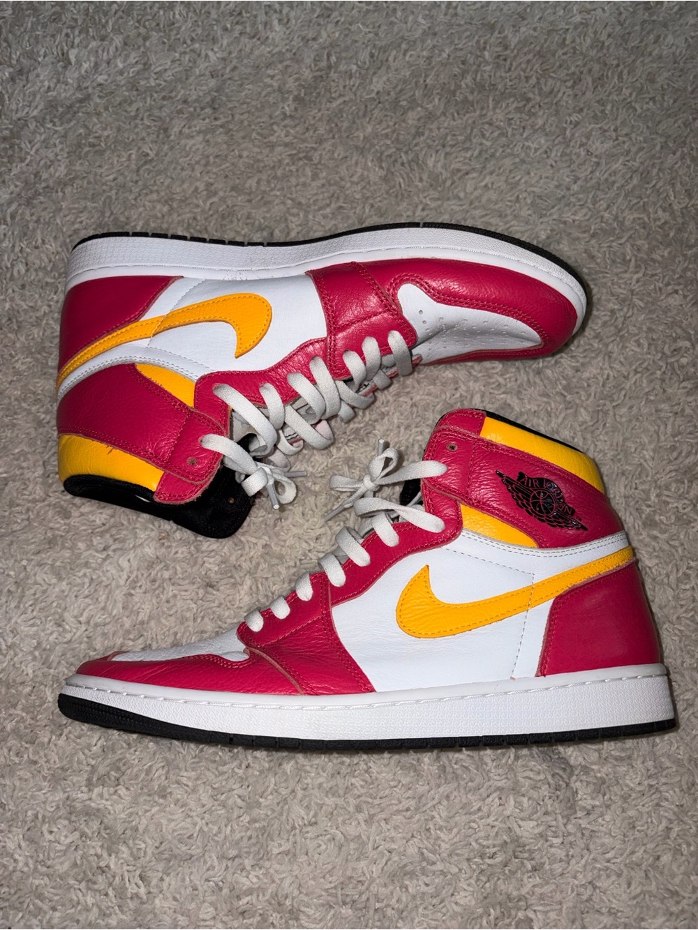 Nike Air Jordan 1 Retro High Red Yellow White Men’s Size 12